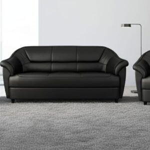 black sofa Classic Comfort Sofa Set
